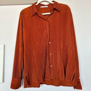Burnt Orange Button Down Shirt